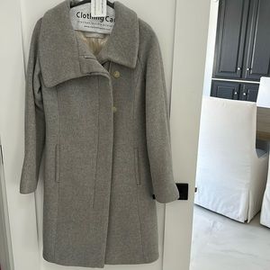Babaton Long Grey Coat Size 4 Good Condition